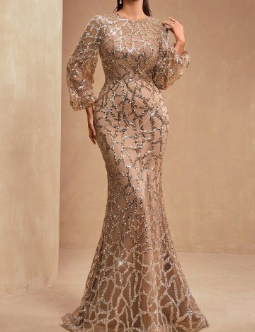 Rochie lunga AMILUCK, maro