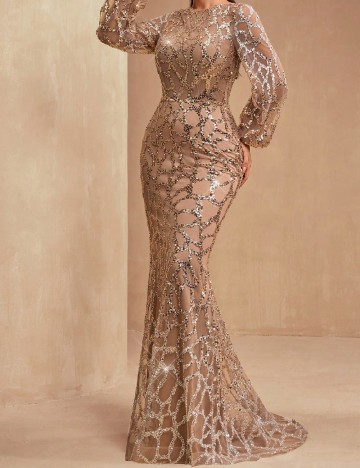 Rochie lunga AMILUCK, maro