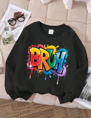 Bluza Shein Kids, negru