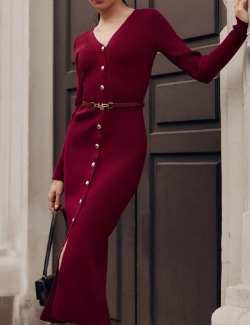 Rochie medie Anewsta, rosu