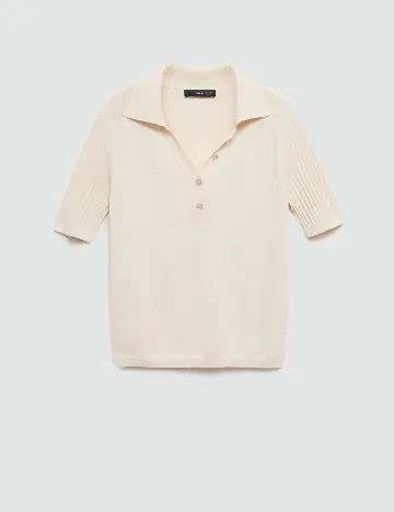 Tricou Mango, crem