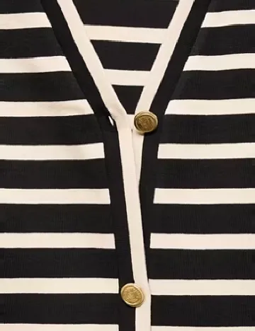 Cardigan Mango, crem/negru