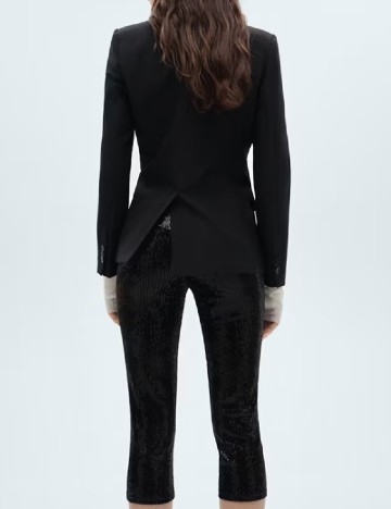 Pantaloni trei sferturi Mango, negru