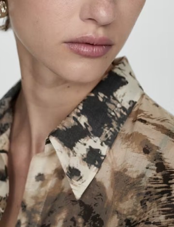 Camasa Oversize Mango, maro