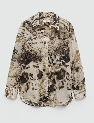 Camasa Oversize Mango, maro