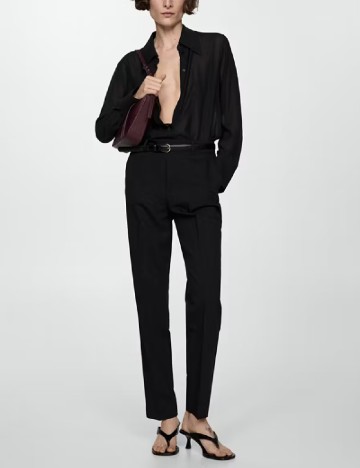 Pantaloni Mango, negru