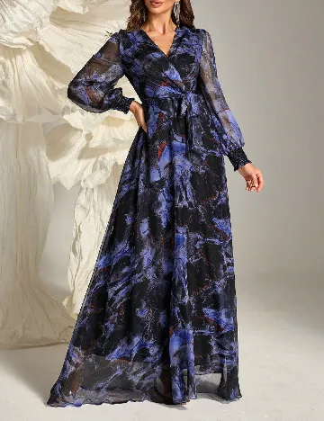 Rochie lunga Toleen, mix culori