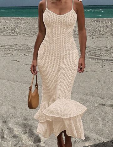 Rochie lunga SHEIN, crem
