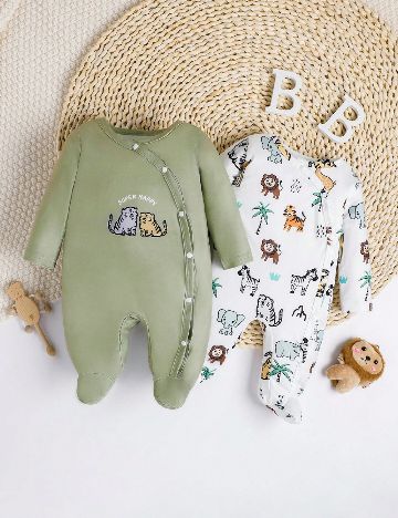 Set salopete 2 bucati Shein Kids, mix culori