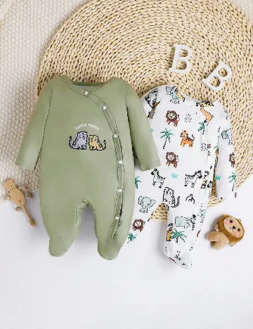 Set salopete 2 bucati Shein Kids, mix culori