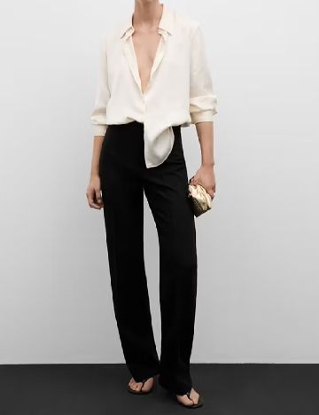 Pantaloni Mango, negru