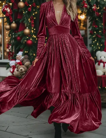 Rochie lunga SHEIN, grena