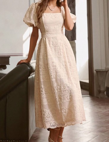 Rochie medie SHEIN, crem