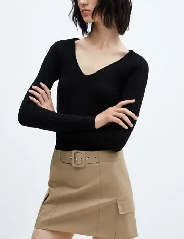 Bluza Mango, negru