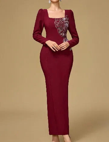 Rochie lunga Toleen, visiniu