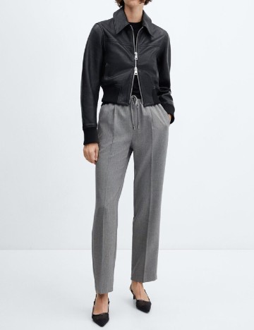 Pantaloni Mango, gri