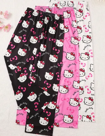 Set pantaloni de pijama 3 perechi SHEIN, mix culori