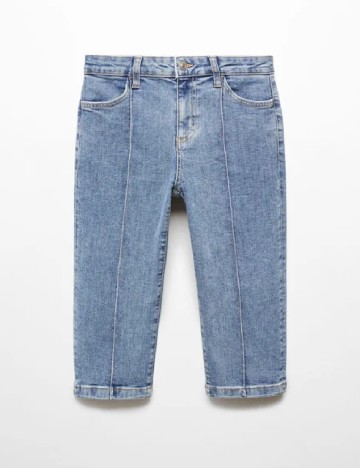 Pantaloni trei sferturi Mango, albastru