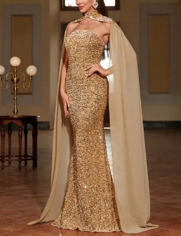 Rochie lunga SHEIN, auriu