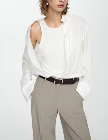 Camasa Oversize Mango, alb