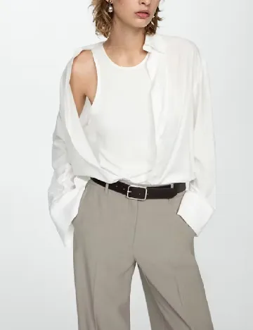 Camasa Oversize Mango, alb