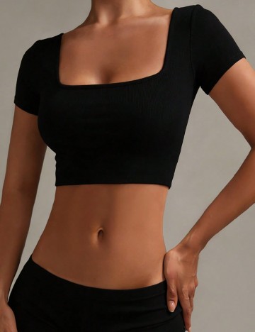 Top SHEIN, negru