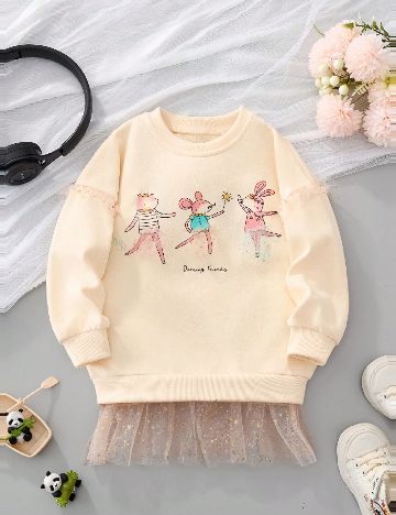 Bluza Shein Kids, crem