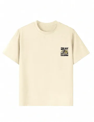 Tricou Shein Kids, crem