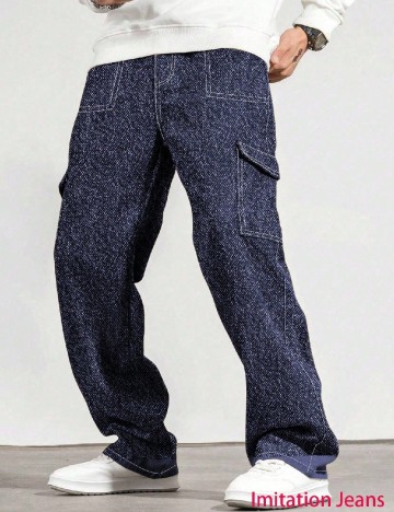 Pantaloni Shein Kids, bleumarin
