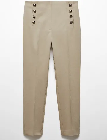 Pantaloni Mango, crem