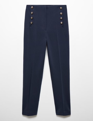 Pantaloni Mango, bleumarin inchis