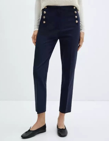 Pantaloni Mango, bleumarin inchis
