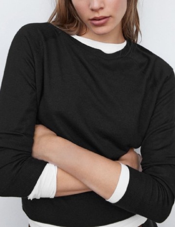 Bluza Mango, negru