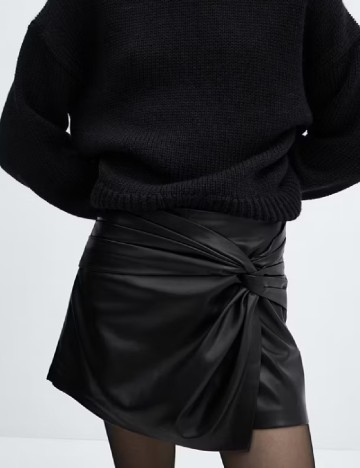 Fusta pantalon Mango, negru