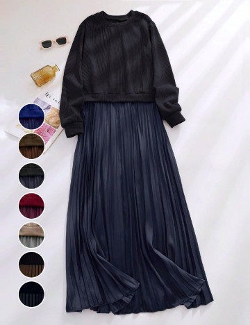 Rochie lunga SHEIN CURVE, bleumarin