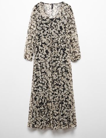Rochie medie Mango, alb/negru