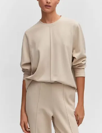 Pantaloni Mango, crem