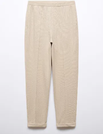 Pantaloni Mango, crem