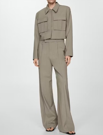 Pantaloni Mango, gri