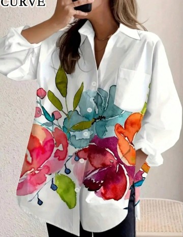 Camasa SHEIN CURVE, mix culori