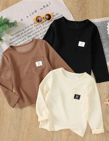 Set bluze 3 bucati Shein Kids, mix culori
