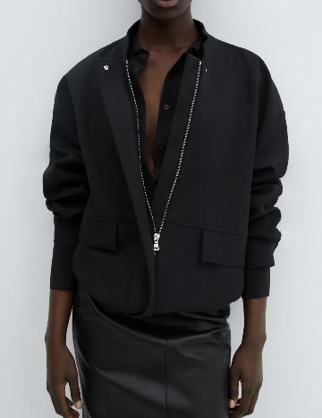Jacheta Oversize Mango, negru