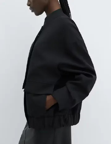 Jacheta Oversize Mango, negru