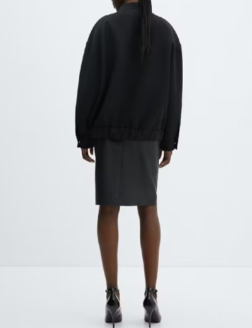 Jacheta Oversize Mango, negru