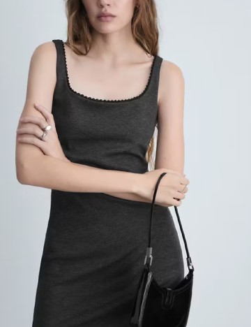 Rochie scurta Mango, gri