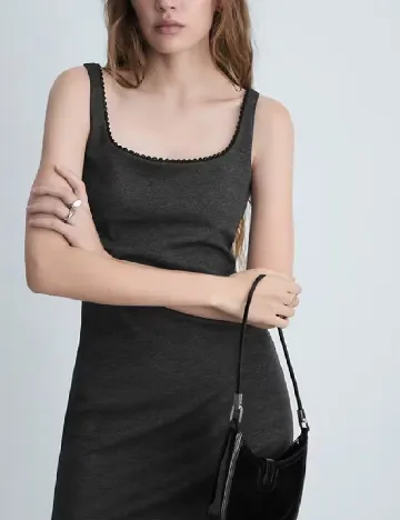 Rochie scurta Mango, gri