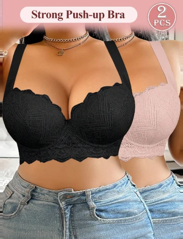 Set sutiene 2 bucati SHEIN CURVE, mix culori