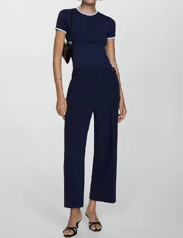 Pantaloni Mango, bleumarin inchis