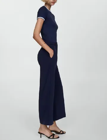 Pantaloni Mango, bleumarin inchis