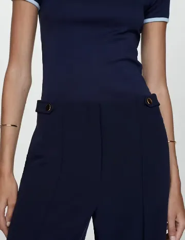 Pantaloni Mango, bleumarin inchis